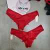 Quần lót Victoria Secret nửa mông phía sau nơ satin màu đỏ 431494qg4