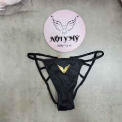 Quần lót Victoria Secret bikini satin hở mông màu đen 431516qc5