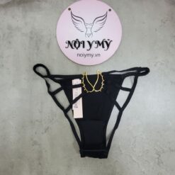 Quần lót Victoria Secret bikini satin hở mông màu đen 431516qc5