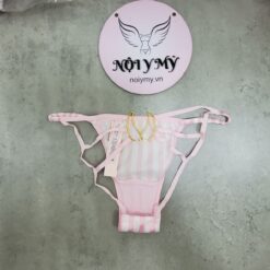 Quần lót Victoria Secret bikini satin hở mông màu đen 431516qc5