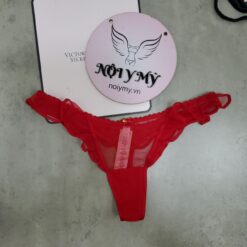 Quần lót Victoria Secret lọt khe ren lưới viền bèo phối chuông màu đỏ 4315171qd4 (Sao chép)