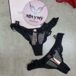 Quần lót Victoria Secret lọt khe ren lưới viền bèo phối chuông màu đen 431517qb4 (Sao chép)