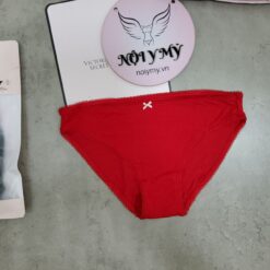 Quần lót Victoria’s Secret bikini thun cotton màu hồng hoạ tiết 431714