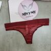 Quần lót Victoria Secret lọt khe ren lưng logo màu hồng kim sa 431754spy