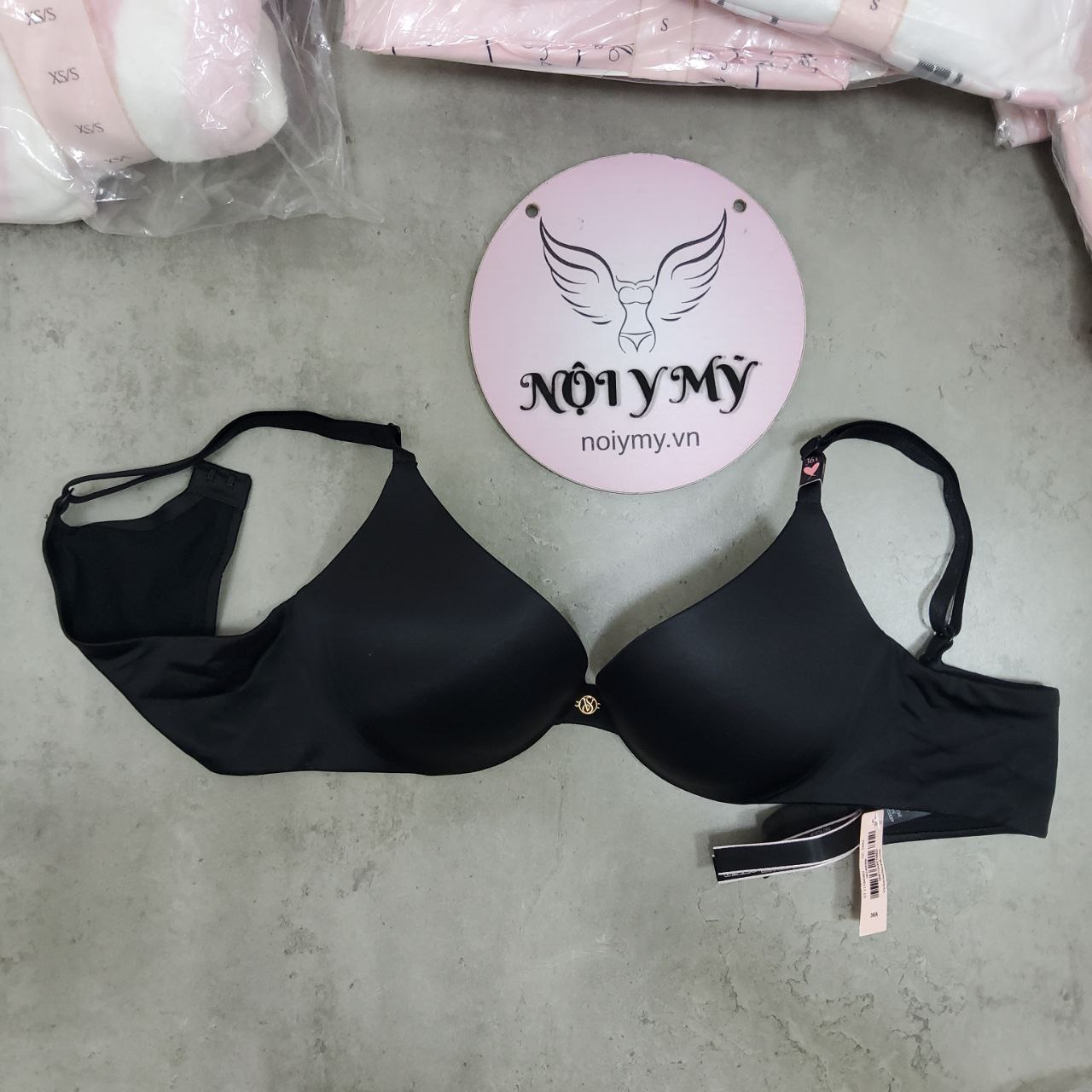 Áo lót Victoria Secret nâng vừa thun lạnh ẩn gọng màu đen 463024qb4