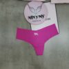 Quần lót Pink lọt khe thun lạnh không viền màu hồng đậm hoạ tiết 416223