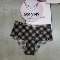 Quần lót Pink nửa mông thun lạnh không viền màu hồng đậm hoạ tiết 416227