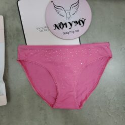 Quần lót Victoria’s Secret bikini thun cotton đính đá màu hồng 910051qb6