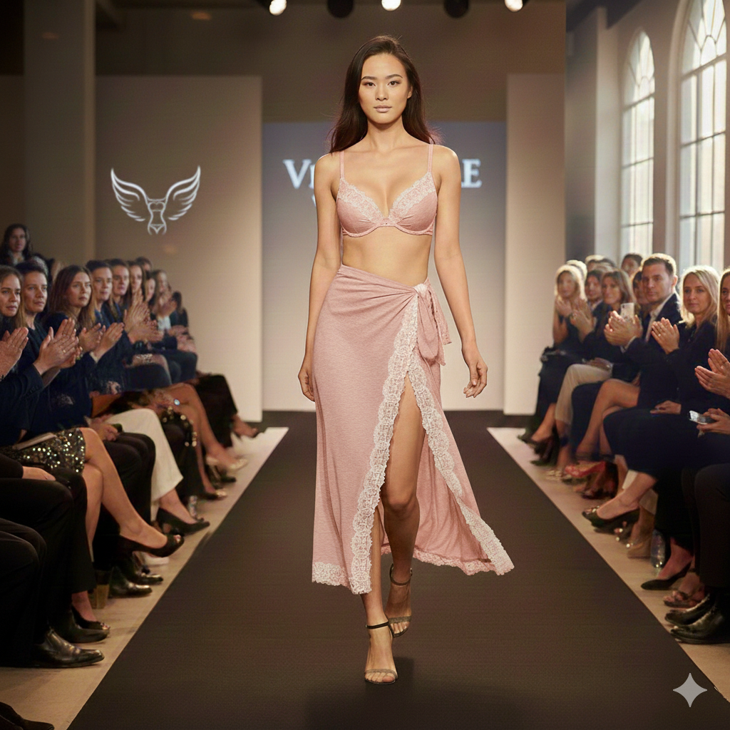 Áo lót Pink nâng vừa thun cotton viền ren màu hồng kim sa 430635qas