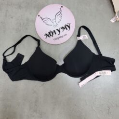 Áo lót Victoria Secret không nâng thun cotton màu đen 417596qb4