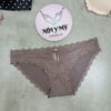 Quần lót Victoria Secret bikini thun lạnh phối ren màu nâu xám 424223qad