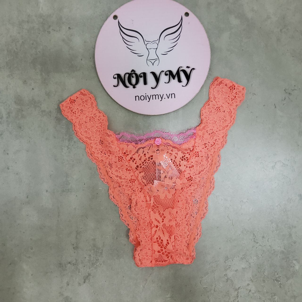 Quần lót Victoria Secret nửa mông lưng cao ren màu cam hồng 27179709 (Sao chép)