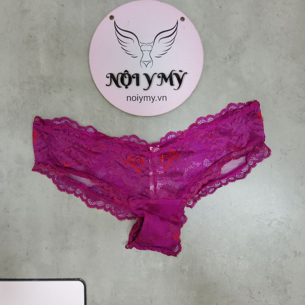 Quần lót Victoria Secret nửa mông ren lưng cao màu hồng 417745qvx