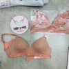 Áo lót Victoria Secret không nâng không gọng mút mỏng thun cotton màu cam đất lưng logo đính đá 429355qd6
