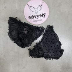 Quần lót Victoria Secret bikini voan màu đen tim 431472qk3 (Sao chép)