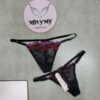 Quần lót Victoria Secret lọt khe dây điều chỉnh ren màu đen hoạ tiết 431499qca (Sao chép)