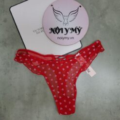 Quần lót Victoria Secret lọt khe ren lưới phía sau đan dây màu đỏ tim 238524qjt (Copy)
