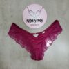 Quần lót Victoria Secret nửa mông thun lạnh phối nơ ren lưới màu đỏ 431451qd4