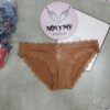 Quần lót Victoria Secret bikini thun lạnh phối ren màu nâu caramel 424223qk2