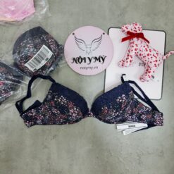 Áo lót Pink nâng nhiều thun cotton viền ren màu xanh navy hoa 428206sp9 (Sao chép)