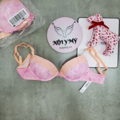Áo lót Pink nâng nhiều thun cotton viền ren màu hồng 428206spa