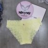 Quần lót Victoria’s Secret bikini thun cotton viền ren màu vàng 428644qac