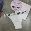 Quần lót Victoria Secret nửa mông thun cotton lưng logo màu trắng 434232qbf
