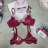 Áo lót Victoria Secret không nâng không mút ren lưới màu đỏ đô viền tím 231719qd4