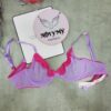 Áo lót Victoria Secret không nâng không mút ren lưới màu tím viền hồng 231719qjf