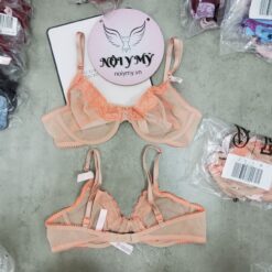 Áo lót Victoria Secret không nâng không mút ren lưới màu đen hoạ tiết 419988qb4