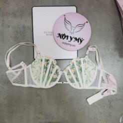 Áo lót Victoria Secret Dream Angels ren không nâng không mút màu trắng hoa 415376qc6