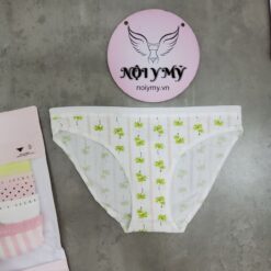Quần lót Victoria’s Secret bikini thun cotton màu trắng hoạ tiết 415968 [HÃNG KHÔNG GẮN TEM]
