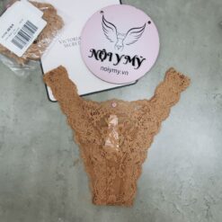 Quần lót Victoria Secret nửa mông ren lưng cao màu nâu caramel 417745seq