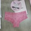 Quần lót Pink nửa mông thun cotton phối ren màu hồng hoạ tiết 419753sdk