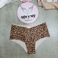 Quần lót Victoria Secret nửa mông thun lạnh không viền màu da beo 423369spt