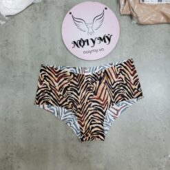 Quần lót Victoria Secret nửa mông thun lạnh không viền màu da beo vằn 423369srf
