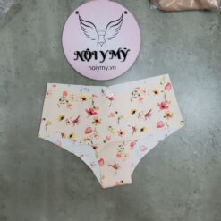 Quần lót Victoria Secret nửa mông thun lạnh không viền màu cam hoa 423369st7