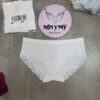 Quần lót Victoria’s Secret nguyên mông thun seamless viền ren xanh biển 428749qcj
