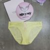 Quần lót Victoria’s Secret bikini thun cotton phối ren màu vàng 428774qac