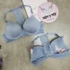 Áo lót Victoria Secret cài trước nâng vừa thun lạnh phối ren màu xanh biển 429668qd2