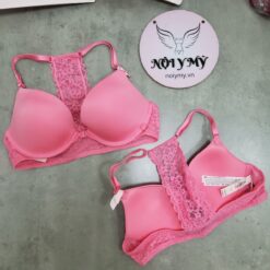 Áo lót Victoria Secret cài trước nâng vừa thun lạnh phối ren màu hồng 429668qh4 (Sao chép)