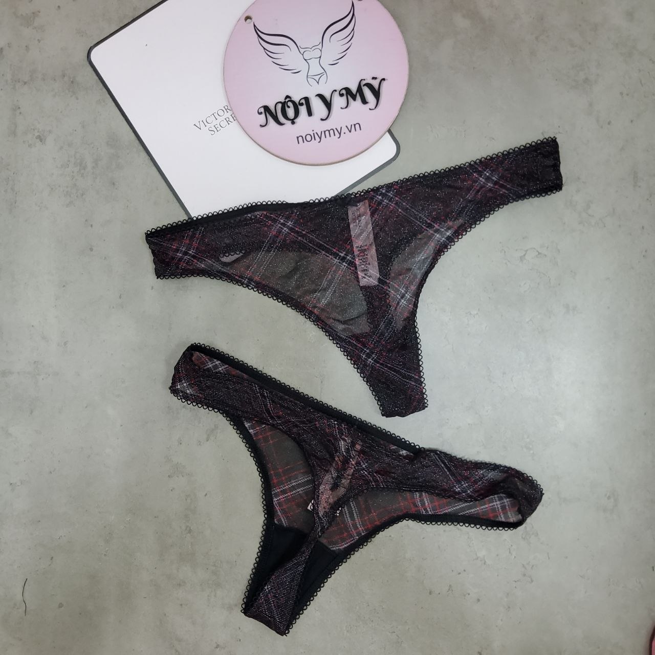 Quần lót Victoria Secret lọt khe ren lưới màu đen kim sa 431651ae2