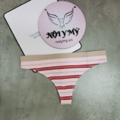 Quần lót Victoria Secret lọt khe thun seamless màu hồng sọc kim sa 431743spj