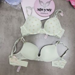 Áo lót Victoria Secret nâng vừa ren màu đen chấm bi 429374qb4