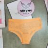 Quần lót Victoria Secret nửa mông thun lạnh không viền phía sau ren lưới màu cam 433654qbe