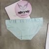 Quần lót Victoria’s Secret nguyên mông thun cotton lưng logo màu xanh ngọc nhạt 433670 (Sao chép)