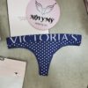 Quần lót Victoria Secret lọt khe thun cotton lưng logo màu xanh dương chấm bi 433679spb (Sao chép)