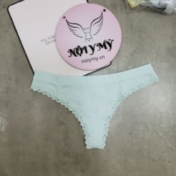 Quần lót Victoria Secret lọt khe thun seamless phối ren màu xanh ngọc 433721qcz