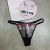 Quần lót Victoria Secret lọt khe ren dây điều chỉnh màu đen hoạ tiết 434162qca