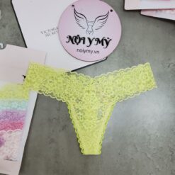 Quần lót Victoria Secret lọt khe ren màu hồng sọc trắng 419060spu